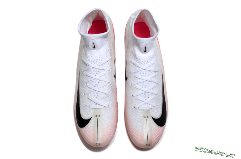 Men's Nike Air Zoom Mercurial Superfly 10 Elite SG Soft Ground High-Tops Football Boots - White/Jade/Pink 3