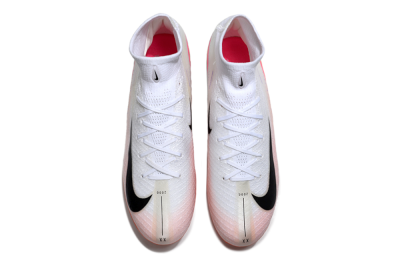 Men's Nike Air Zoom Mercurial Superfly 10 Elite SG Soft Ground High-Tops Football Boots - White/Jade/Pink