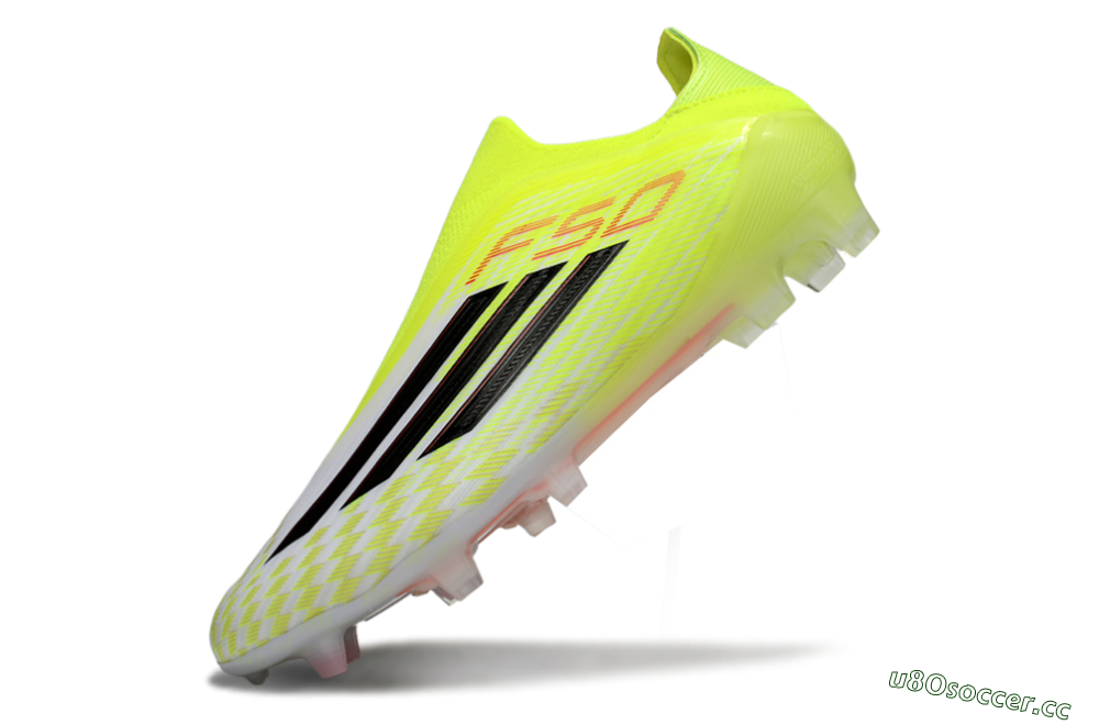 Men's Adidas F50 Elite FG Firm Ground Low-Tops Football Boots - Yellow/White/Black 5