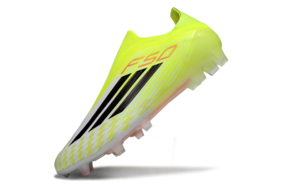 Men's Adidas F50 Elite FG Firm Ground Low-Tops Football Boots - Yellow/White/Black