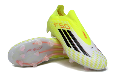 Men's Adidas F50 Elite FG Firm Ground Low-Tops Football Boots - Yellow/White/Black