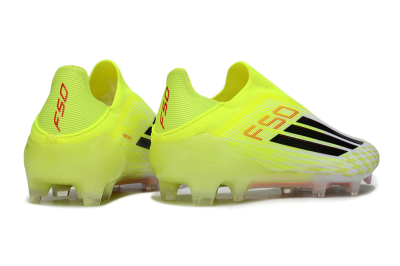 Men's Adidas F50 Elite FG Firm Ground Low-Tops Football Boots - Yellow/White/Black