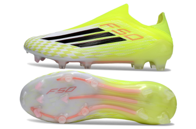 Men's Adidas F50 Elite FG Firm Ground Low-Tops Football Boots - Yellow/White/Black