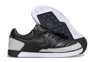 Men's Nike Lunar Gato 2 IC Indoor & Futsal Low-Tops Football Shoes - Black/Grey/White