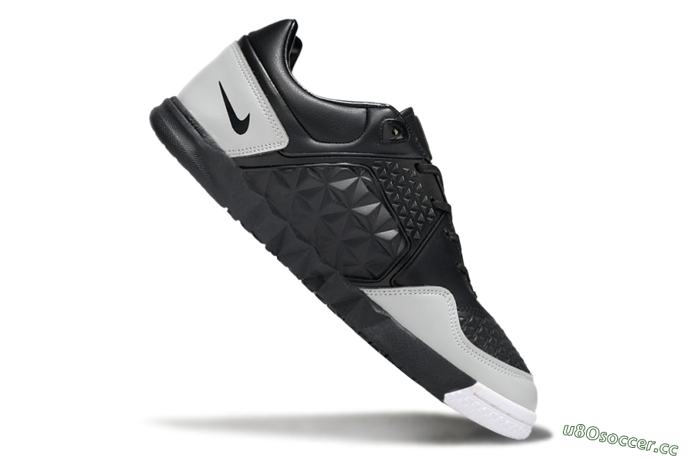Men's Nike Lunar Gato 2 IC Indoor & Futsal Low-Tops Football Shoes - Black/Grey/White 4