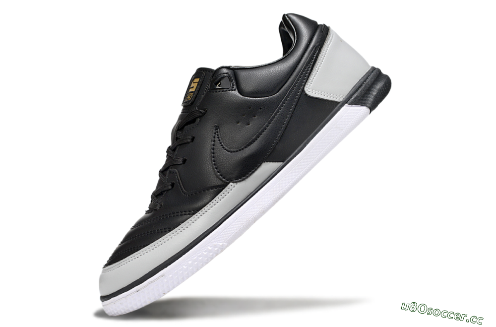 Men's Nike Lunar Gato 2 IC Indoor & Futsal Low-Tops Football Shoes - Black/Grey/White 5
