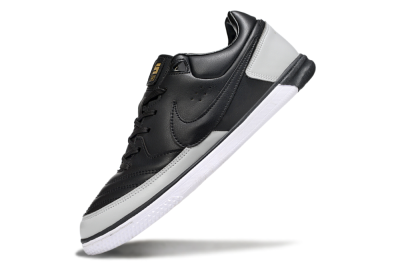 Men's Nike Lunar Gato 2 IC Indoor & Futsal Low-Tops Football Shoes - Black/Grey/White