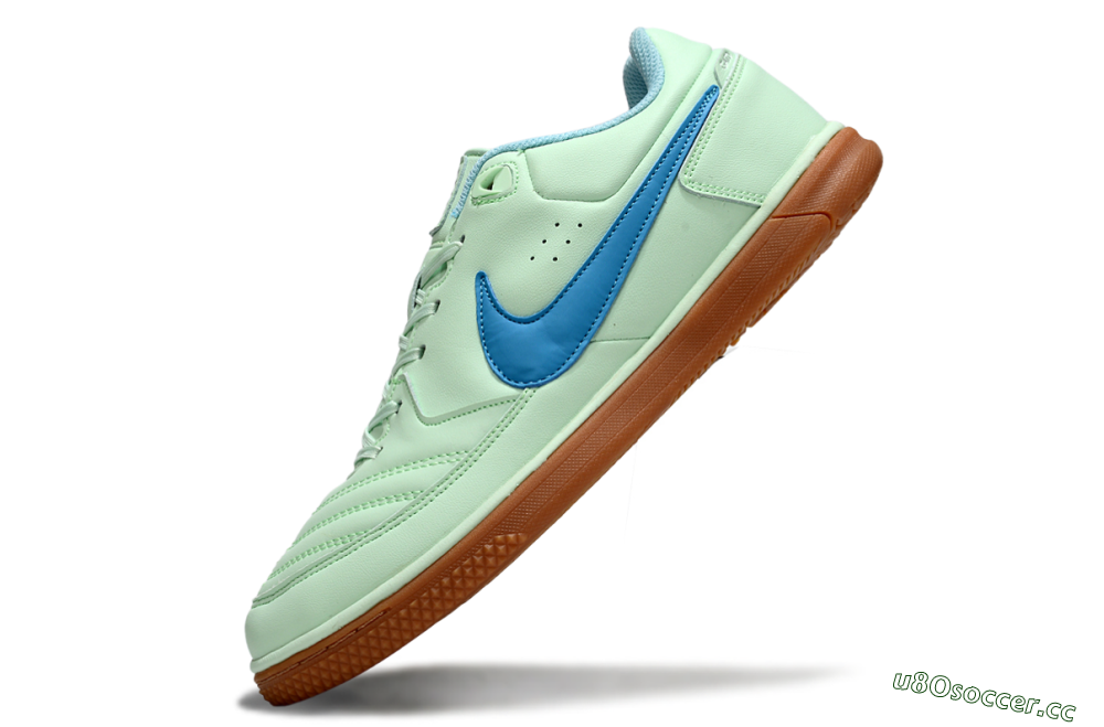 Men's Nike Lunar Gato 2 IC Indoor & Futsal Low-Tops Football Shoes - Jade/Blue/Brown 5
