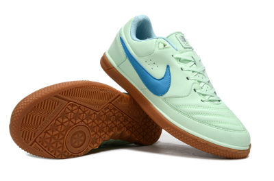 Men's Nike Lunar Gato 2 IC Indoor & Futsal Low-Tops Football Shoes - Jade/Blue/Brown