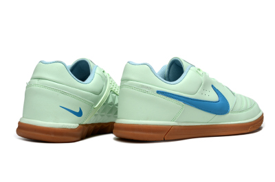 Men's Nike Lunar Gato 2 IC Indoor & Futsal Low-Tops Football Shoes - Jade/Blue/Brown