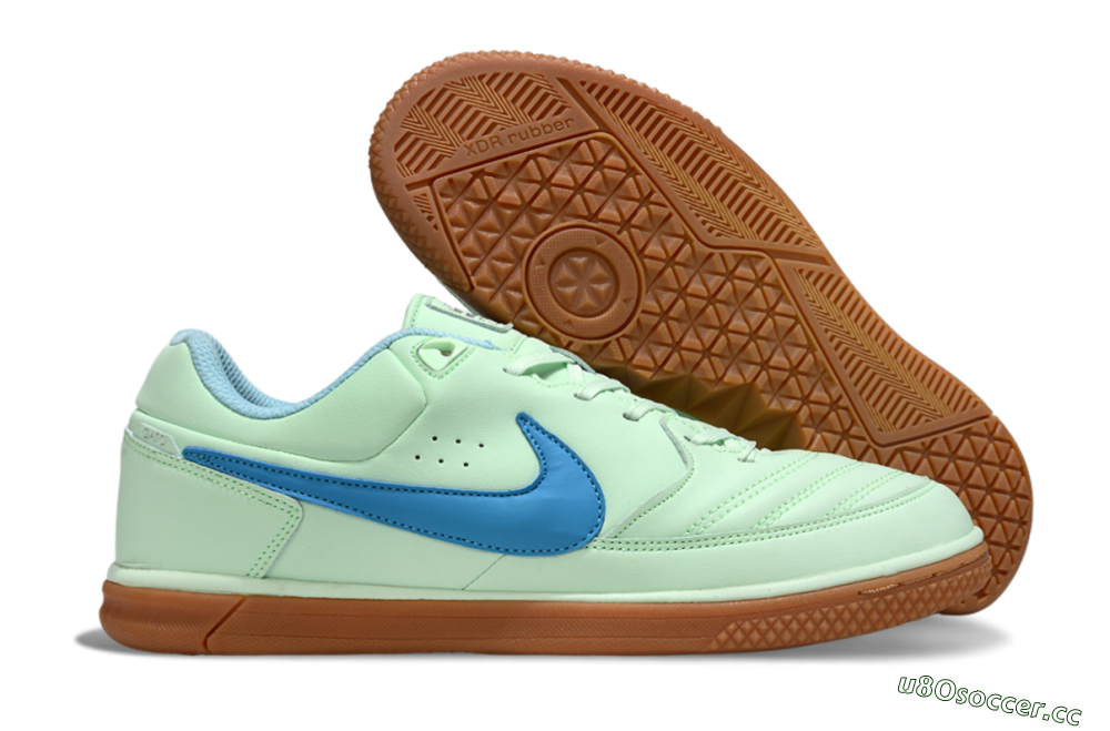 Men's Nike Lunar Gato 2 IC Indoor & Futsal Low-Tops Football Shoes - Jade/Blue/Brown 2