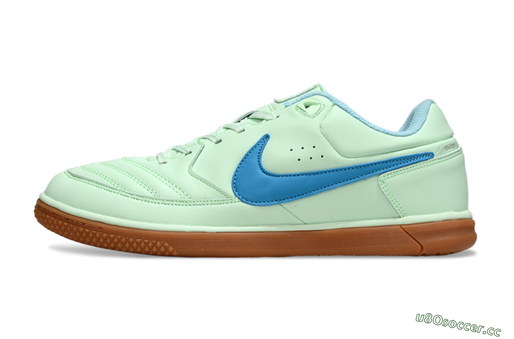 Men's Nike Lunar Gato 2 IC Indoor & Futsal Low-Tops Football Shoes - Jade/Blue/Brown 0