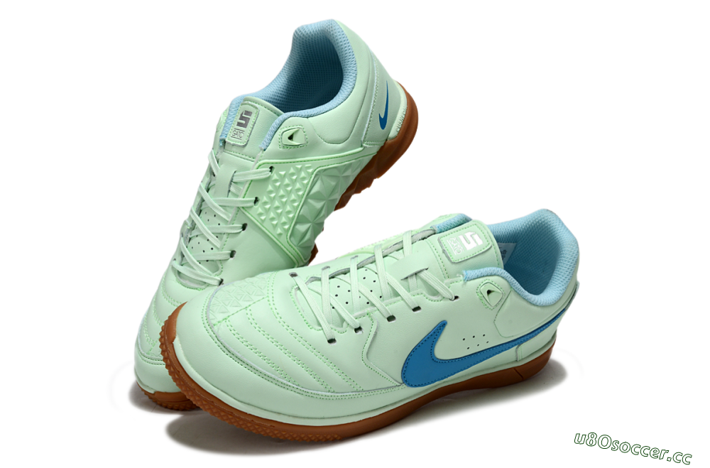 Men's Nike Lunar Gato 2 IC Indoor & Futsal Low-Tops Football Shoes - Jade/Blue/Brown 3