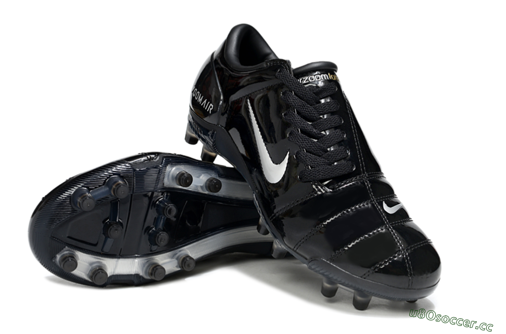 Men's Nike Air Zoom Total 90 III FG Firm Ground Low-Tops Football Boots - Black/White 3