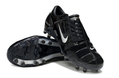 Men's Nike Air Zoom Total 90 III FG Firm Ground Low-Tops Football Boots - Black/White