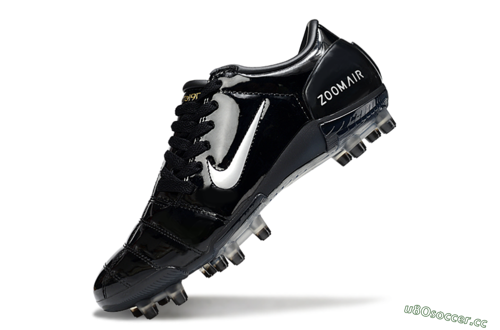 Men's Nike Air Zoom Total 90 III FG Firm Ground Low-Tops Football Boots - Black/White 5