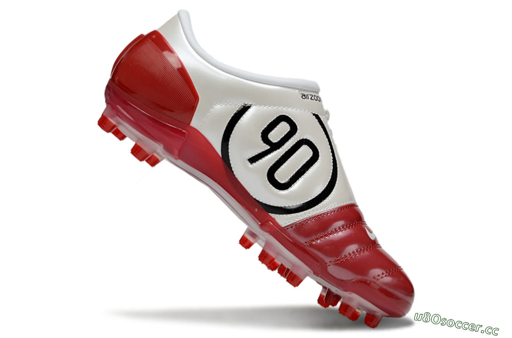 Men's Nike Air Zoom Total 90 III FG Firm Ground Low-Tops Football Boots - Red/White 4