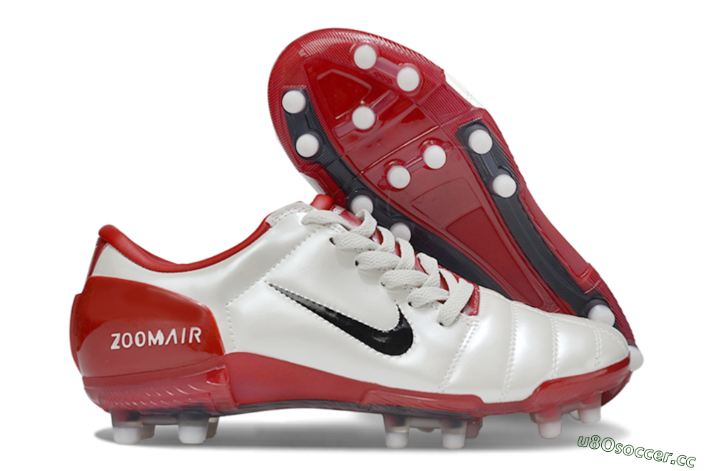 Men's Nike Air Zoom Total 90 III FG Firm Ground Low-Tops Football Boots - Beige/Black/Red 2
