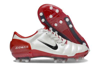 Men's Nike Air Zoom Total 90 III FG Firm Ground Low-Tops Football Boots - Beige/Black/Red