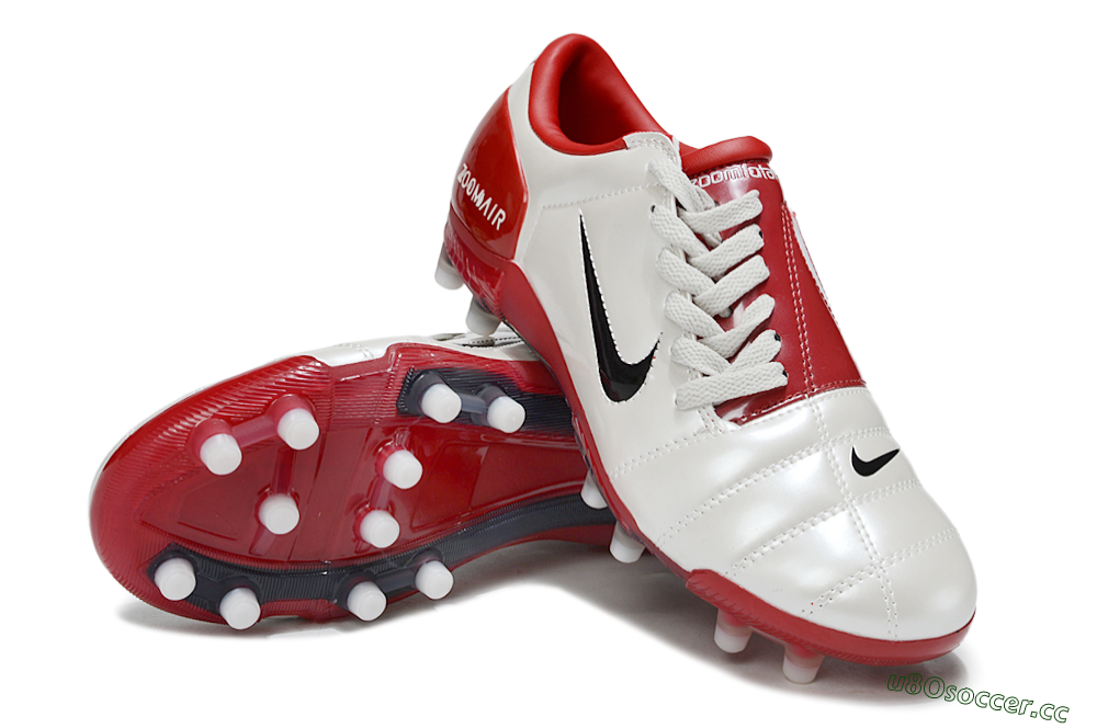 Men's Nike Air Zoom Total 90 III FG Firm Ground Low-Tops Football Boots - Beige/Black/Red 3