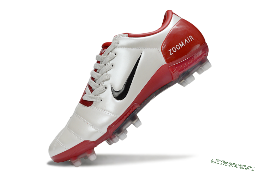 Men's Nike Air Zoom Total 90 III FG Firm Ground Low-Tops Football Boots - Beige/Black/Red 5
