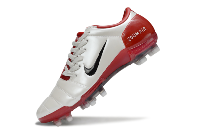 Men's Nike Air Zoom Total 90 III FG Firm Ground Low-Tops Football Boots - Beige/Black/Red