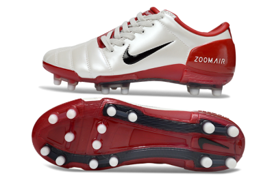 Men's Nike Air Zoom Total 90 III FG Firm Ground Low-Tops Football Boots - Beige/Black/Red