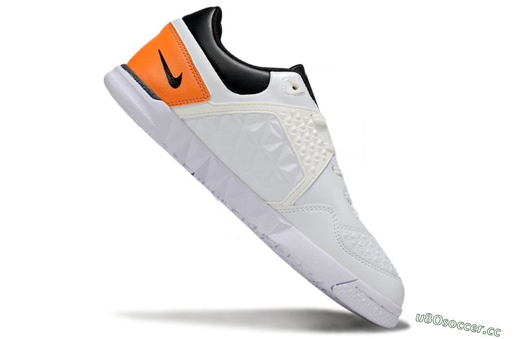 Men's Nike Lunar Gato 2 IC Indoor & Futsal Low-Tops Football Shoes - White/Silver/Black 4