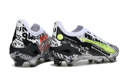 Men's Puma Ultra Ultimate FG Firm Ground Low-Tops Football Boots - Black/White/Red