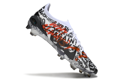 Men's Puma Ultra Ultimate FG Firm Ground Low-Tops Football Boots - Black/White/Red