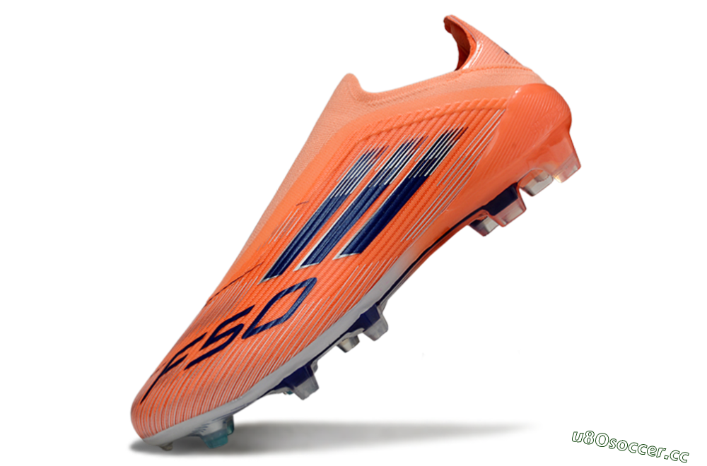 Unisex Adidas F50 Elite Laceless FG Firm Ground Low-Tops Football Boots - Red/Blue/Silver 6