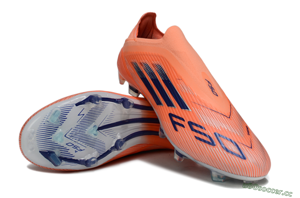 Unisex Adidas F50 Elite Laceless FG Firm Ground Low-Tops Football Boots - Red/Blue/Silver 4