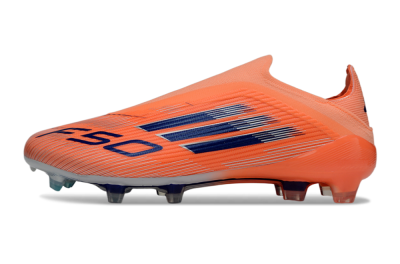 Unisex Adidas F50 Elite Laceless FG Firm Ground Low-Tops Football Boots - Red/Blue/Silver