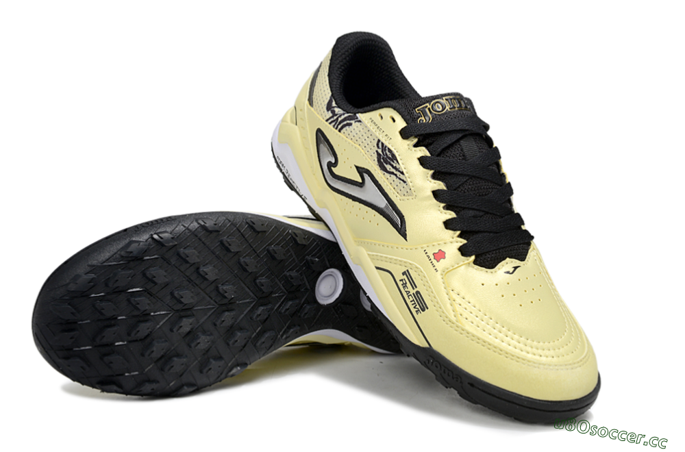 Men's Joma Top Flex TF Artificial Turf Low-Tops Football Shoes - Yellow/Silver/Black 3