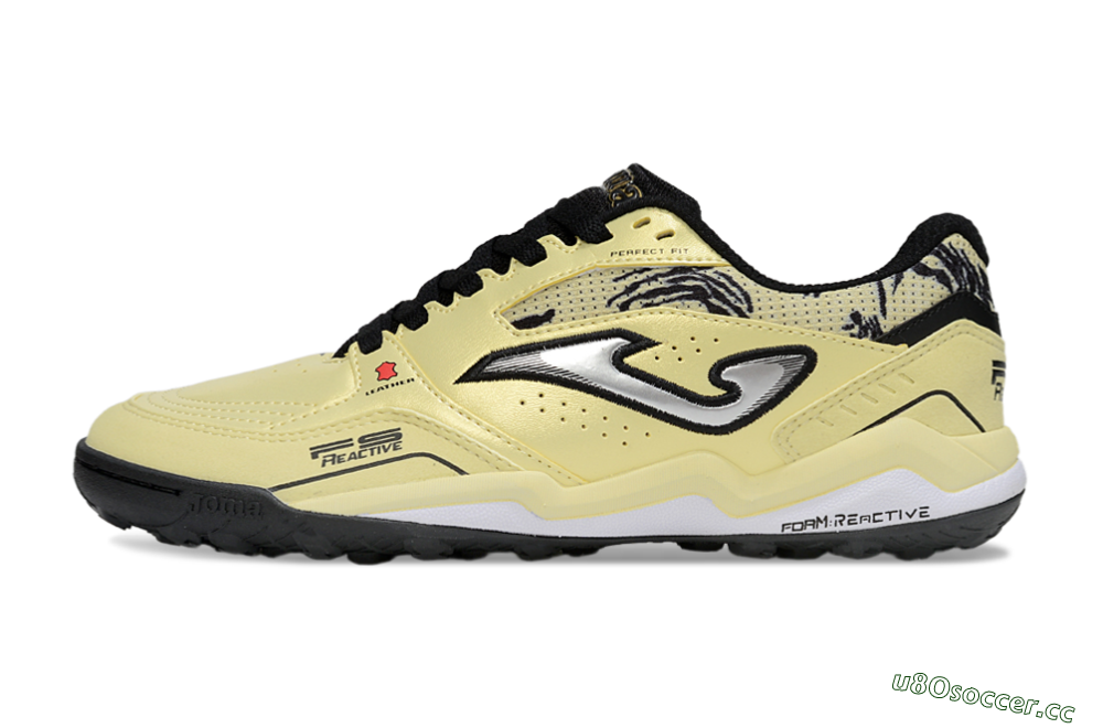 Men's Joma Top Flex TF Artificial Turf Low-Tops Football Shoes - Yellow/Silver/Black 0