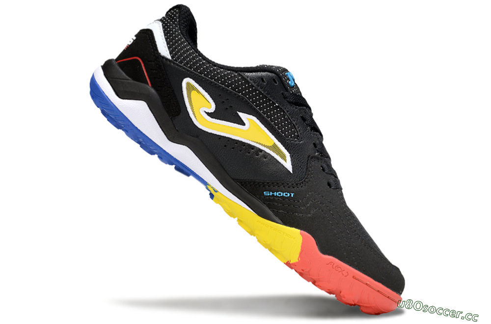 Men's Joma Top Flex TF Artificial Turf Low-Tops Football Shoes - Black/Yellow/Red 4