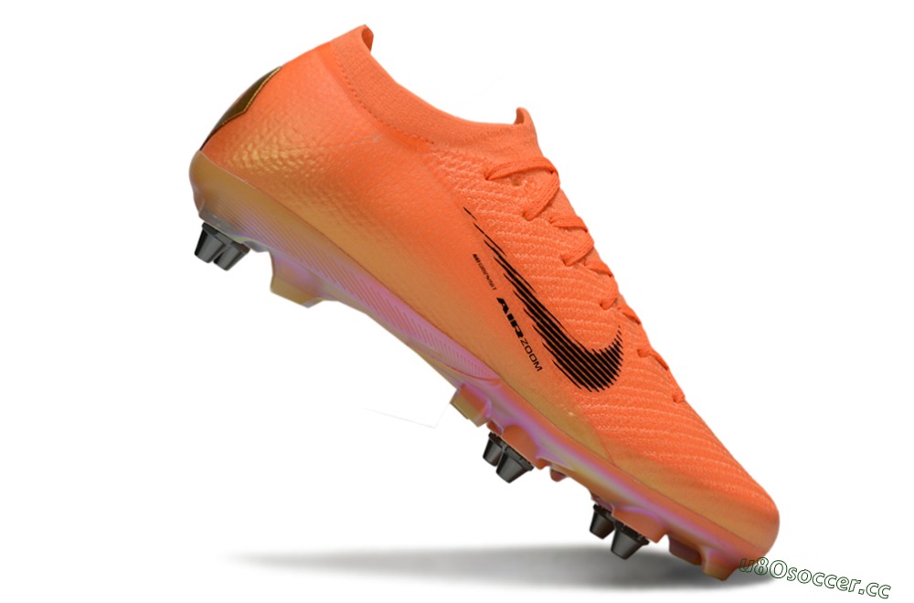 Men's Nike Air Zoom Mercurial Vapor 16 Elite SG Soft Ground Low-Tops Football Boots - Red/Black/Gold 4
