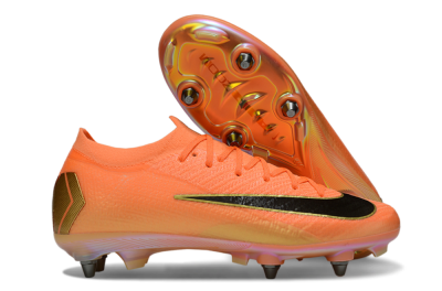 Men's Nike Air Zoom Mercurial Vapor 16 Elite SG Soft Ground Low-Tops Football Boots - Red/Black/Gold