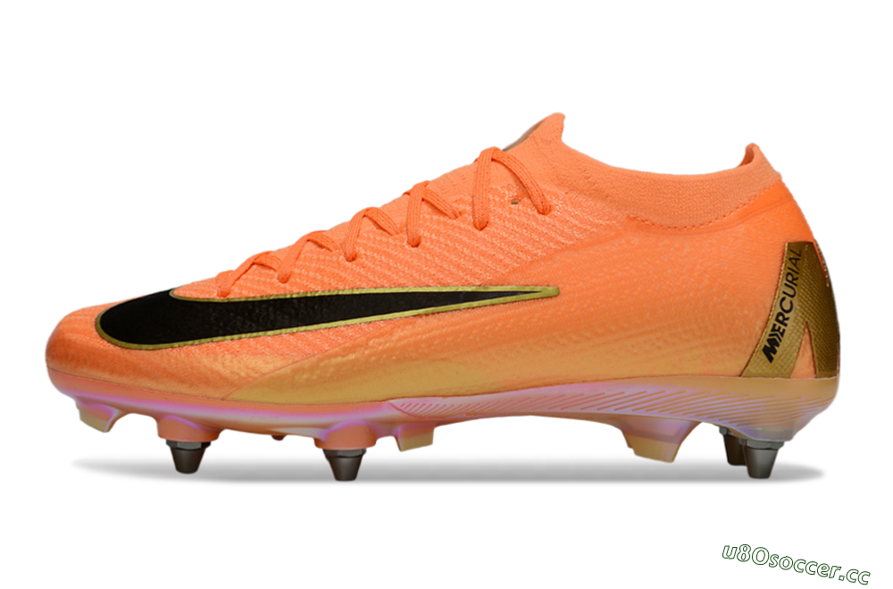 Men's Nike Air Zoom Mercurial Vapor 16 Elite SG Soft Ground Low-Tops Football Boots - Red/Black/Gold 0