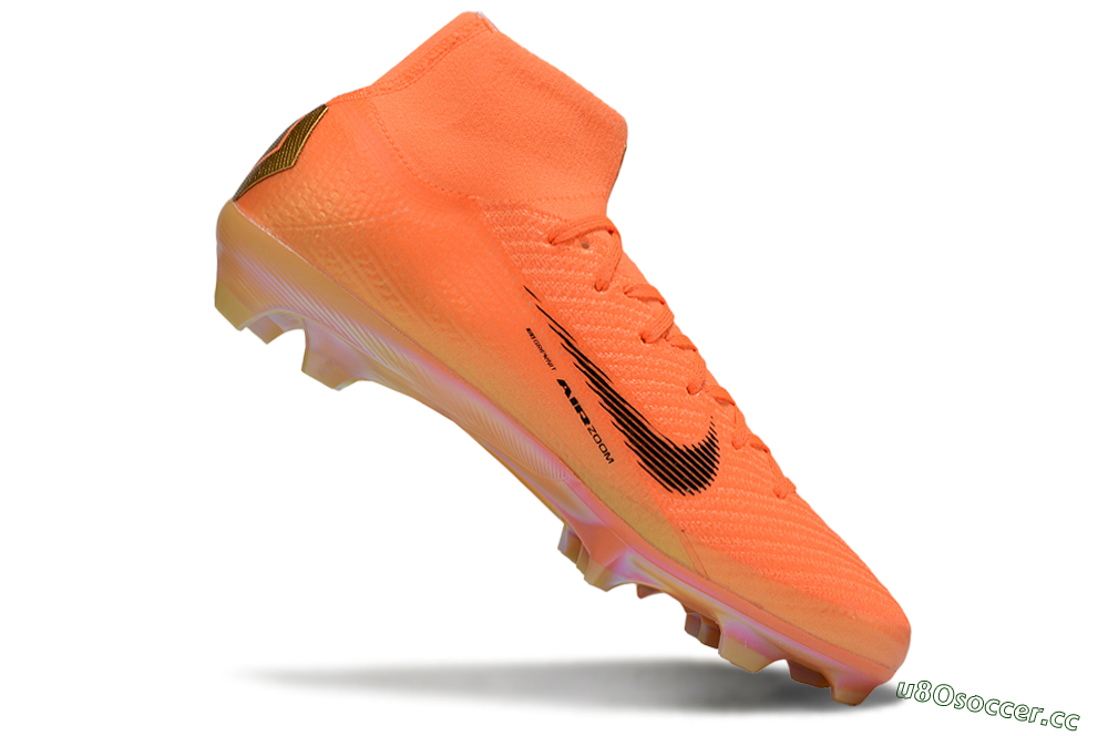 Unisex Nike Air Zoom Mercurial Superfly 10 Elite FG Firm Ground High-Tops Football Boots - Red/Black/Gold 4