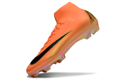 Unisex Nike Air Zoom Mercurial Superfly 10 Elite FG Firm Ground High-Tops Football Boots - Red/Black/Gold