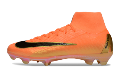 Unisex Nike Air Zoom Mercurial Superfly 10 Elite FG Firm Ground High-Tops Football Boots - Red/Black/Gold