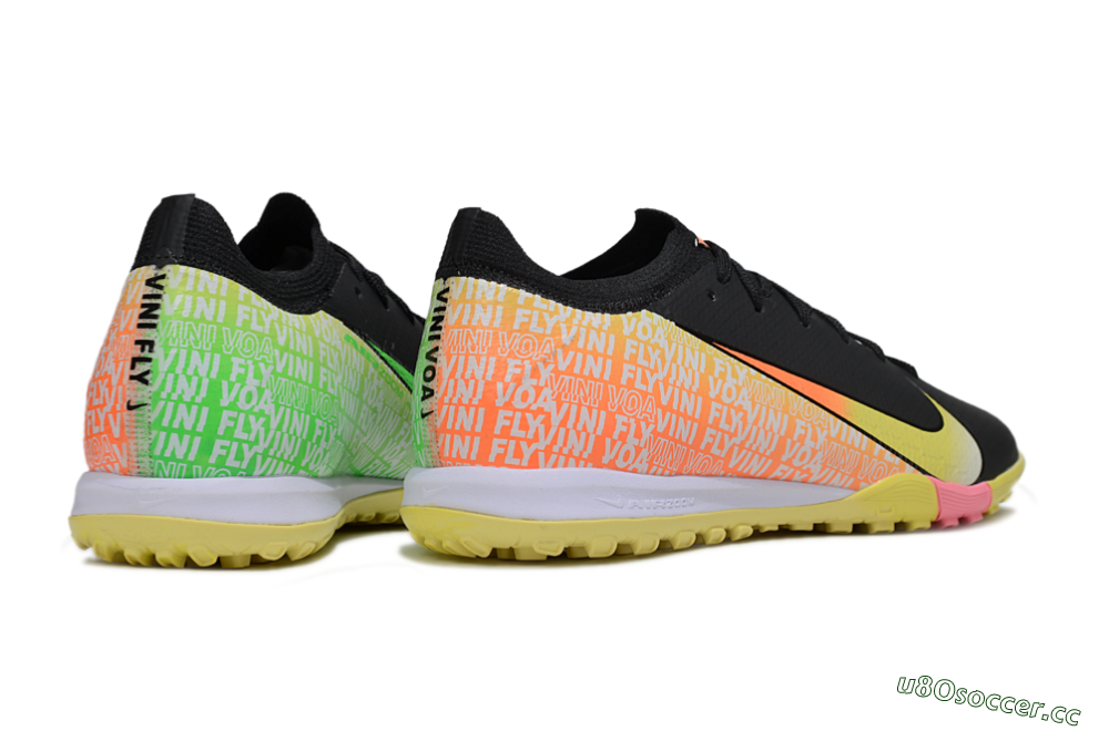 Unisex Nike Air Zoom Mercurial Vapor 16 Elite TF Artificial Turf Low-Tops Football Shoes - Black/Yellow/White 6