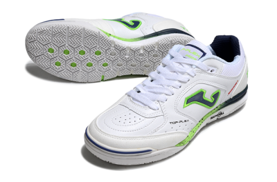 Men's Joma Top Flex IC Indoor & Futsal Low-Tops Football Shoes - White/Blue/Yellow