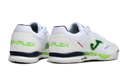 Men's Joma Top Flex IC Indoor & Futsal Low-Tops Football Shoes - White/Blue/Yellow