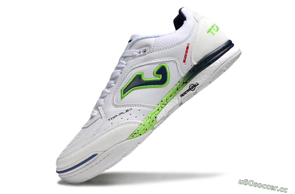 Men's Joma Top Flex IC Indoor & Futsal Low-Tops Football Shoes - White/Blue/Yellow 5