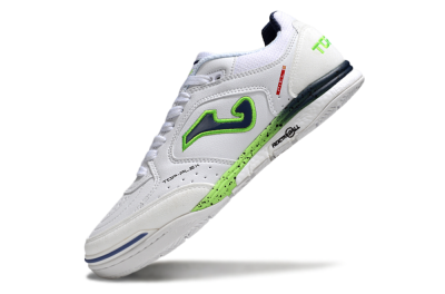Men's Joma Top Flex IC Indoor & Futsal Low-Tops Football Shoes - White/Blue/Yellow