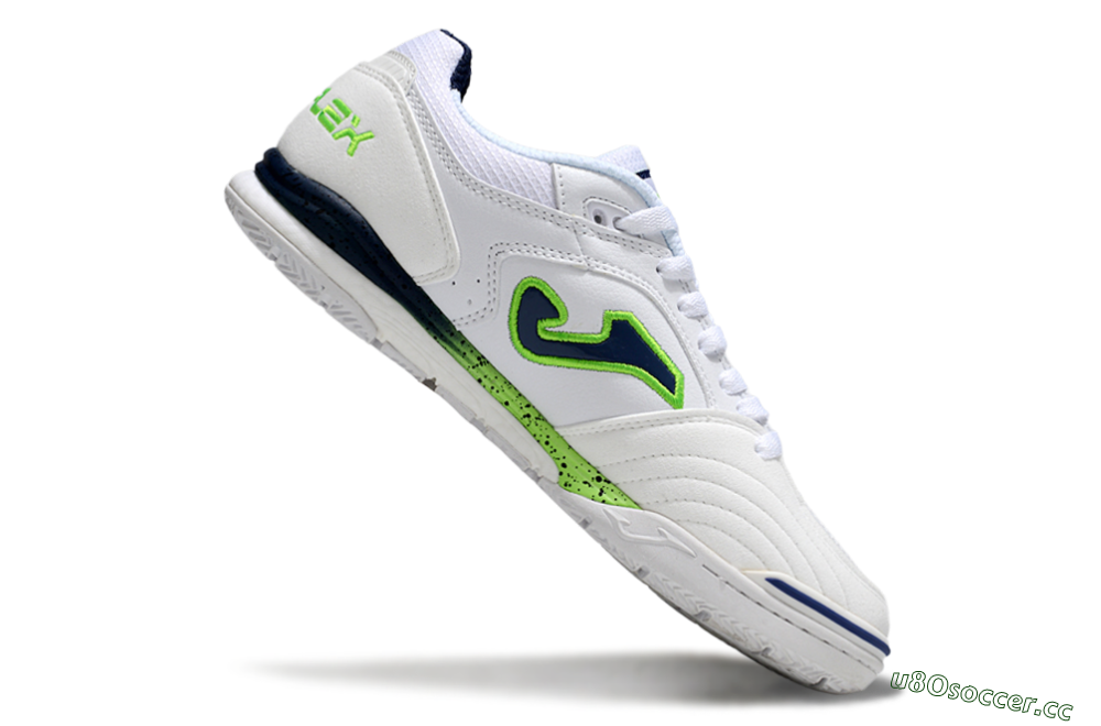 Men's Joma Top Flex IC Indoor & Futsal Low-Tops Football Shoes - White/Blue/Yellow 4