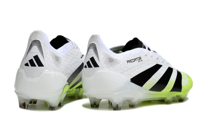 Men's Adidas Predator 25 Elite FG Firm Ground Low-Tops Football Boots - White/Black/Yellow
