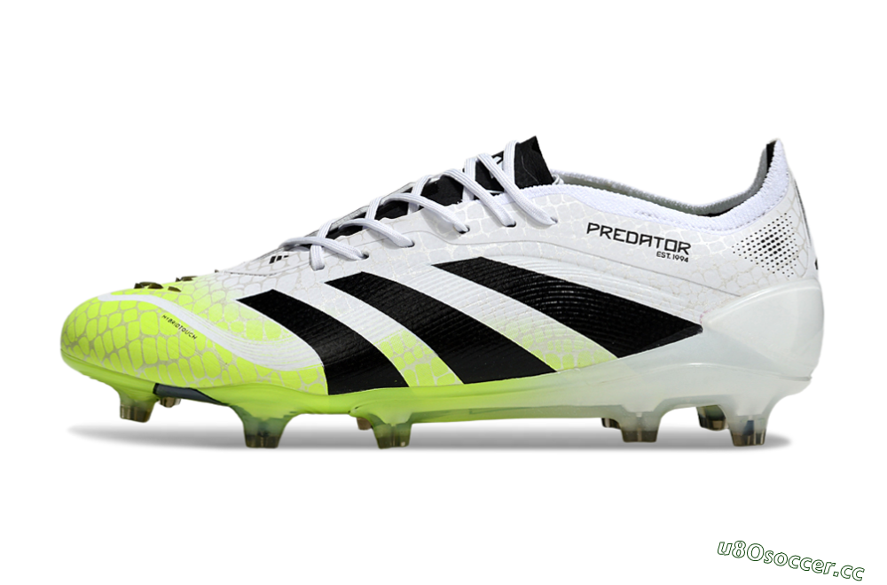 Men's Adidas Predator 25 Elite FG Firm Ground Low-Tops Football Boots - White/Black/Yellow 0